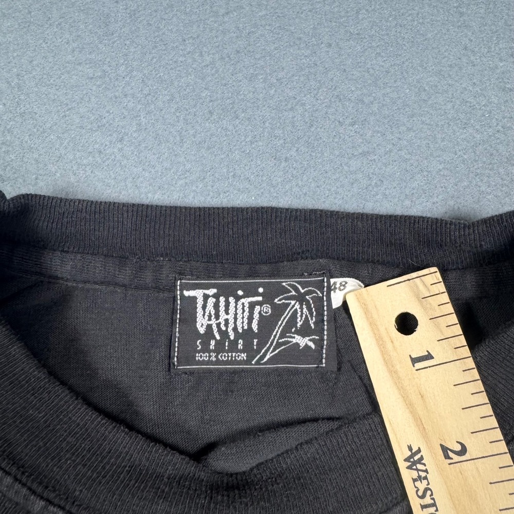 Hinano Tahiti Beer T-Shirt Mens 48 Black Cotton Vintage Graphic Print Tee Tahiti - Picture 4 of 12